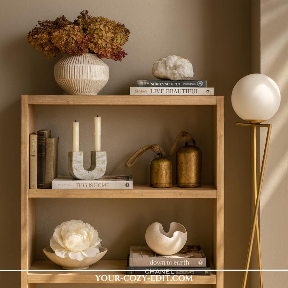 Shelf Styling Idea to achieve Old Money Aesthetic