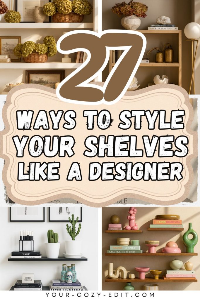 27 Ways to Style Shelves Pin