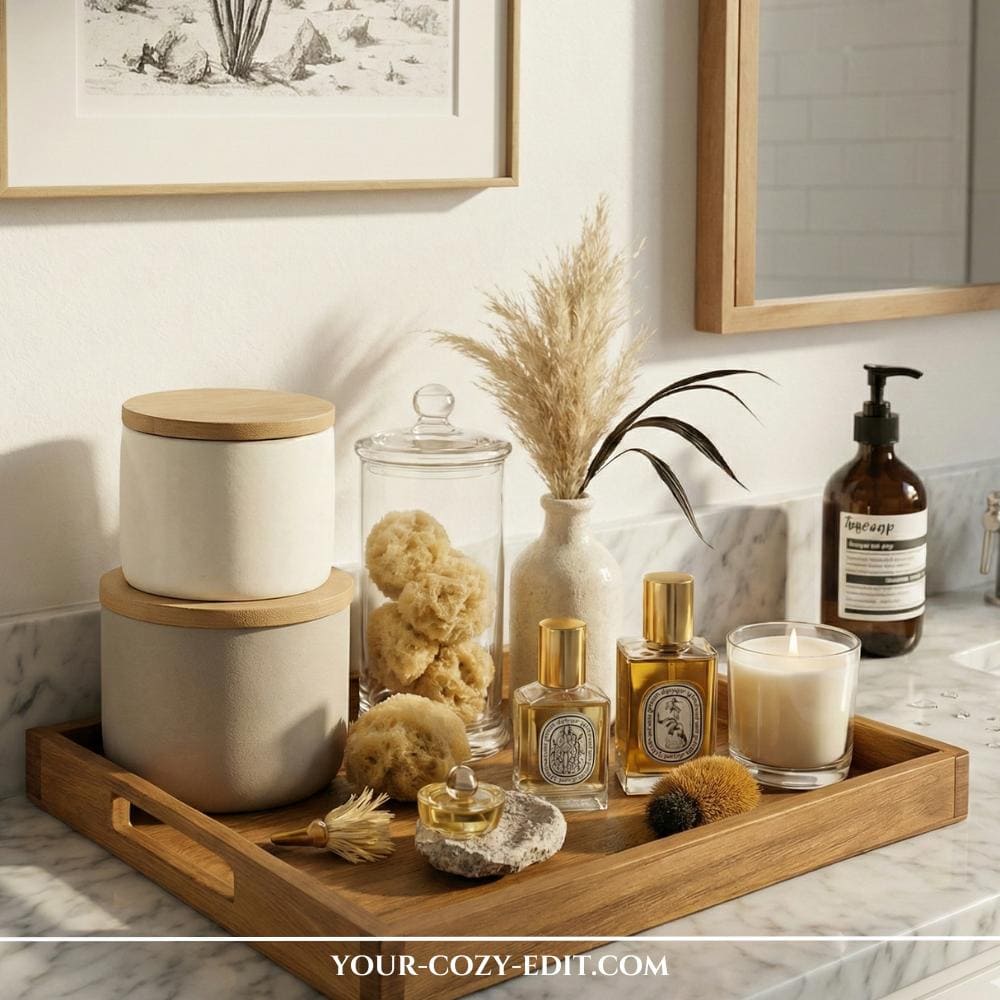 Apothecary Styling Idea for Bathroom Vanity