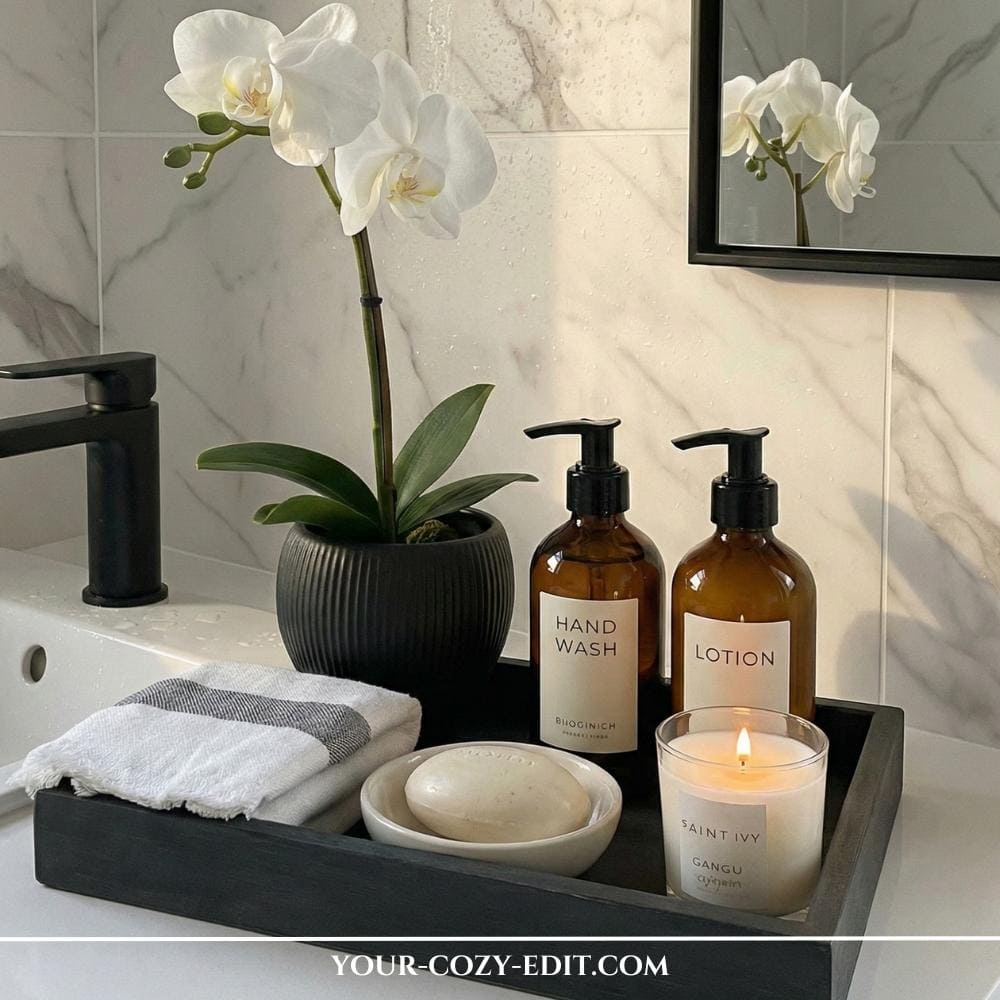 Bath Vanity Styling with Orchid