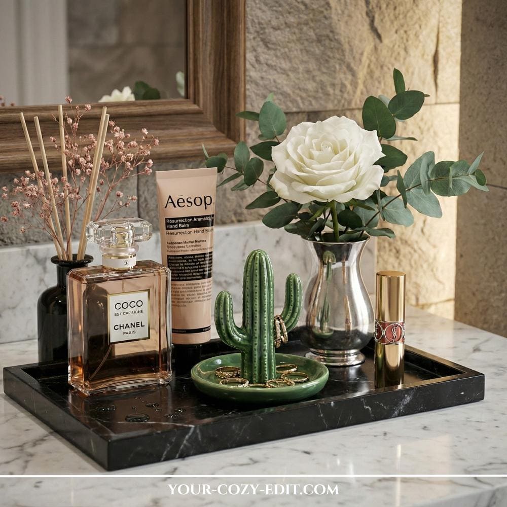 Charming Jewelry Storage als Bath Decor Idea for Vanity