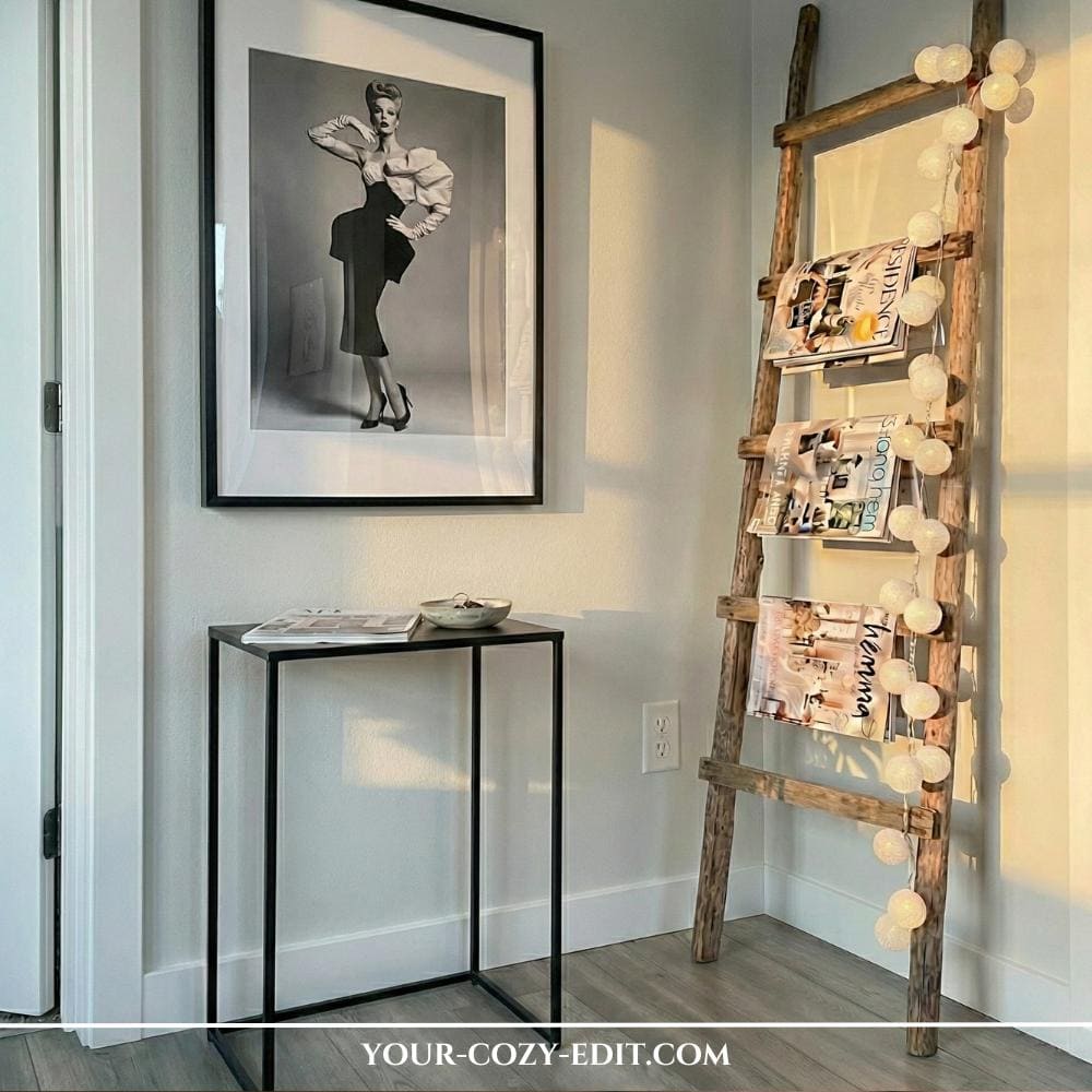 Idea to Decorate Empty Corners with Ladder