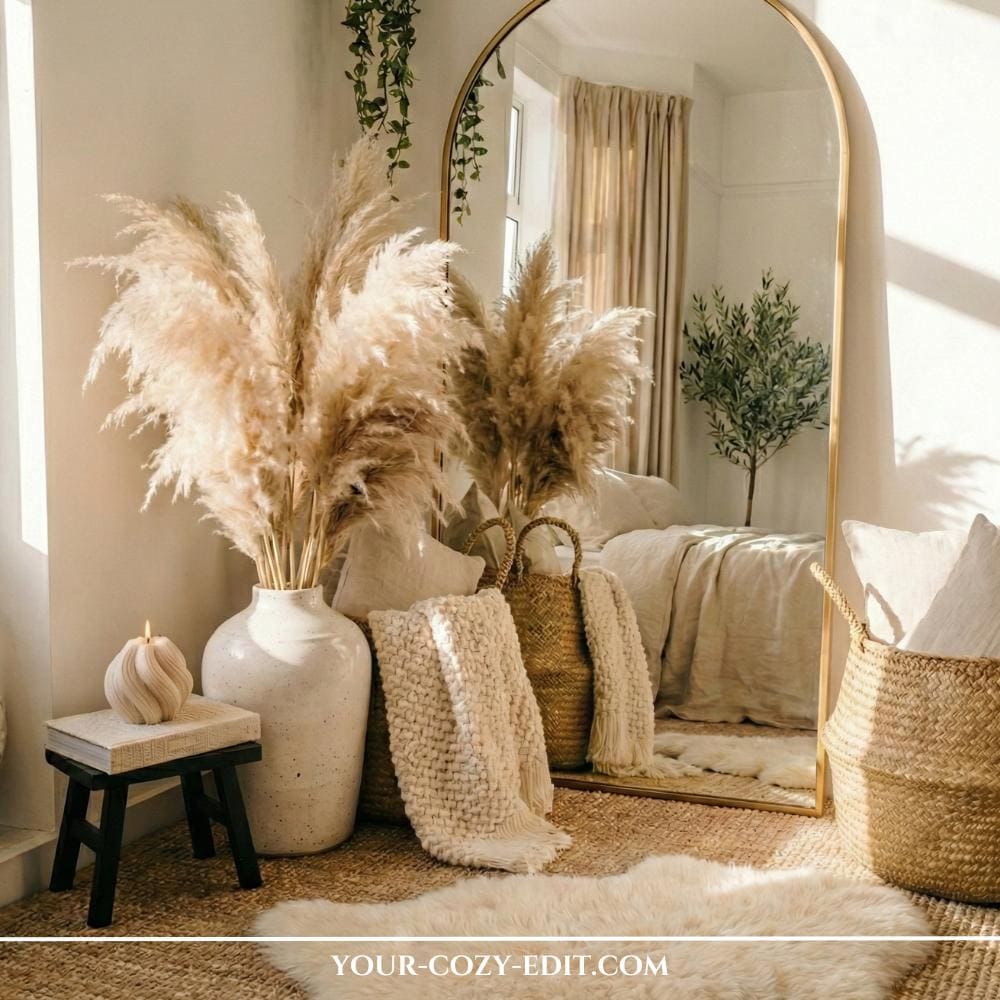 Boho Styling Idea for Empty Living Room Corner