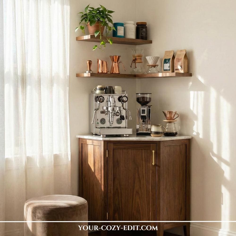 Home Coffee Bar as Styling Idea for an empty corner