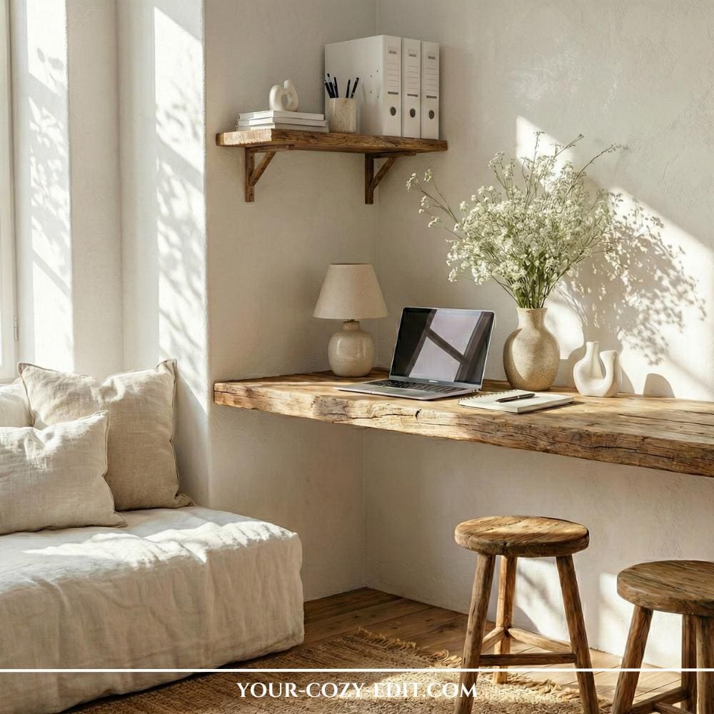 Little Home Office Nook in Empty Corner