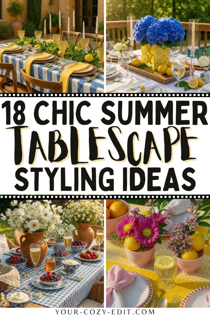 18 Chic Summer Tablescape Styling Ideas