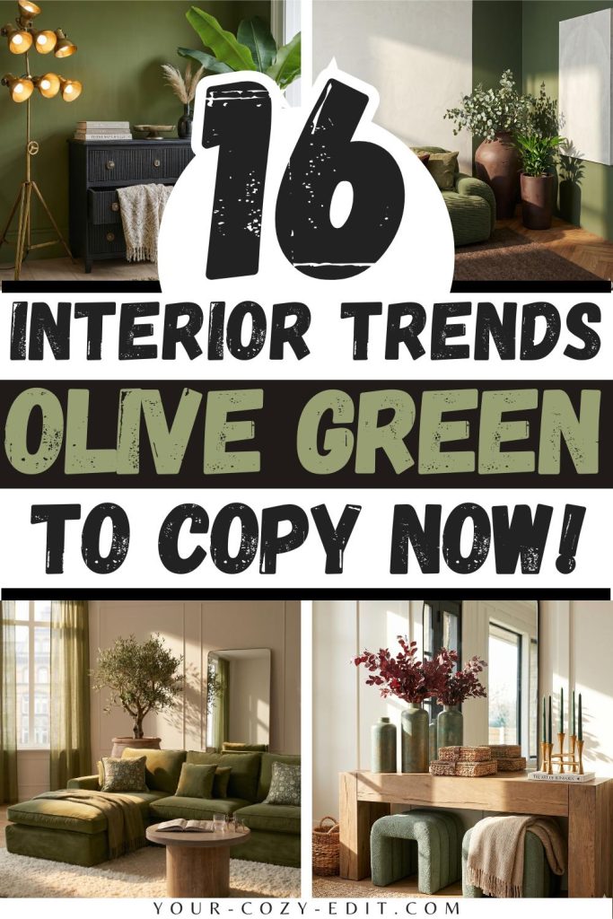 16 Green Interior Design Trend Ideas To Copy Pin