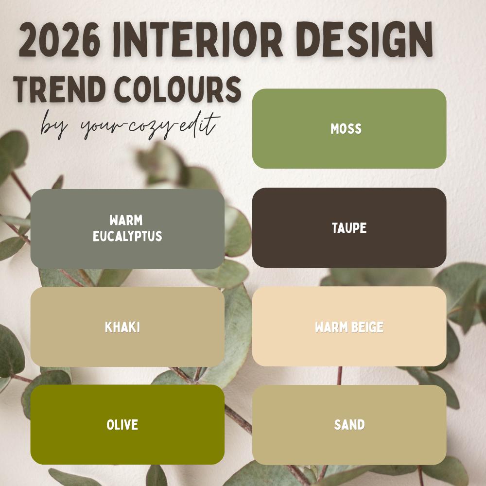 2026 Interior Design Trend Colours Ideas