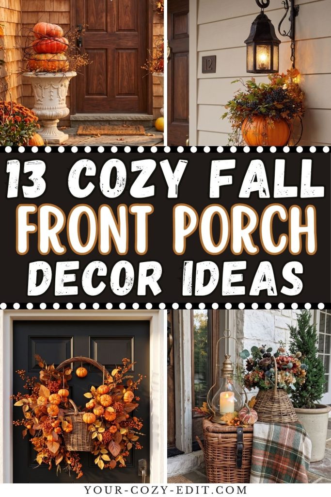 Cozy Fall Front Porch Ideas Pin