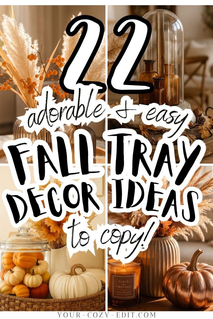 Fall Tray Decor Ideas Pin