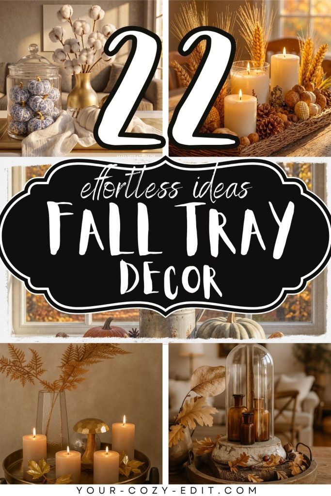 Fall Tray Decor Ideas Pin